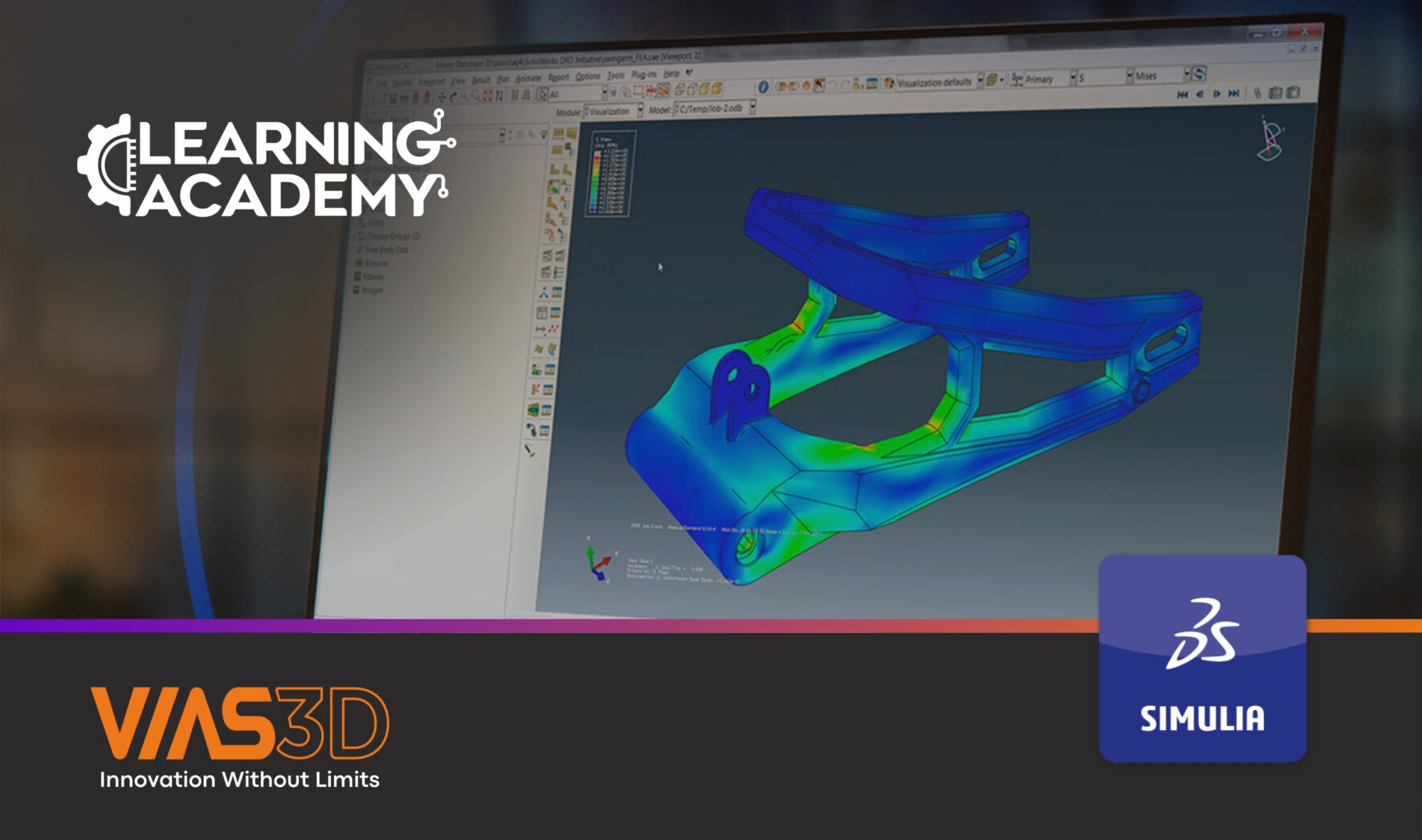 Stress analysis in Abaqus software.
